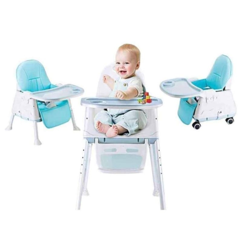 GENERICO - Silla Para Comer De Bebé 3 en 1 Celeste