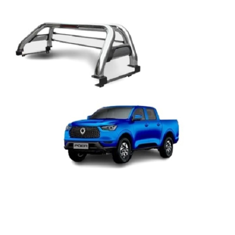 GENERICO - BARRA ANTIVUELCO PARA CAMIONETA CROMADO GREAT WALL 6 (NEW)