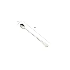 GENERICO - 6 Cucharas Para Batir / Helado Acero Inoxidable 21cm X6