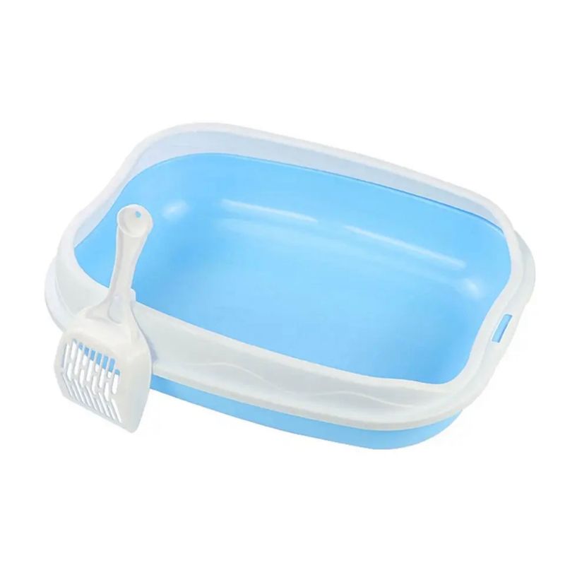 GENERICO - Bandeja Sanitaria Baño Arenero Con Pala Y PLATO AZUL.