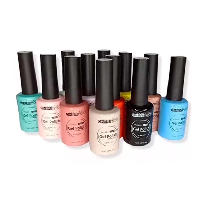 GENERICO - Pack 12 Colores Permanentes Cherimoya 8ml Surtidos