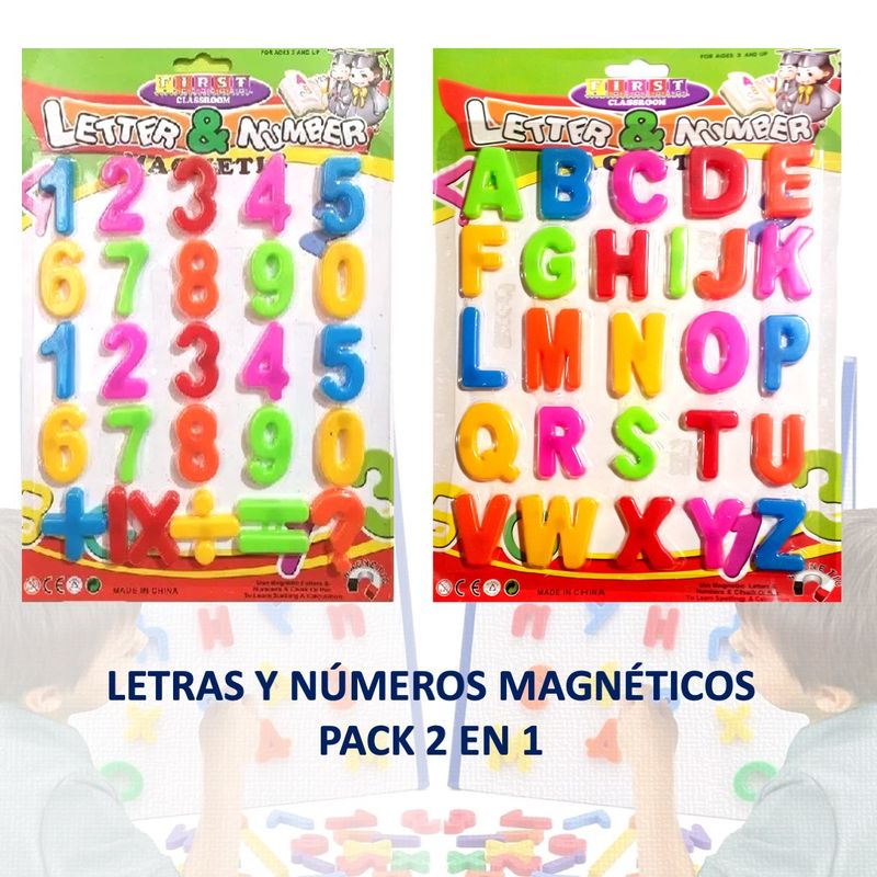 GENERICO - Números y abecedario letras didácticos magnéticos imantados