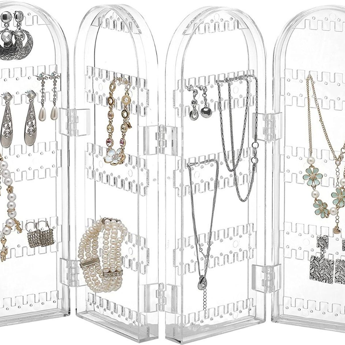 GENERICO - Joyero Organizador De Joyas Aros Anillos Collares Portátil