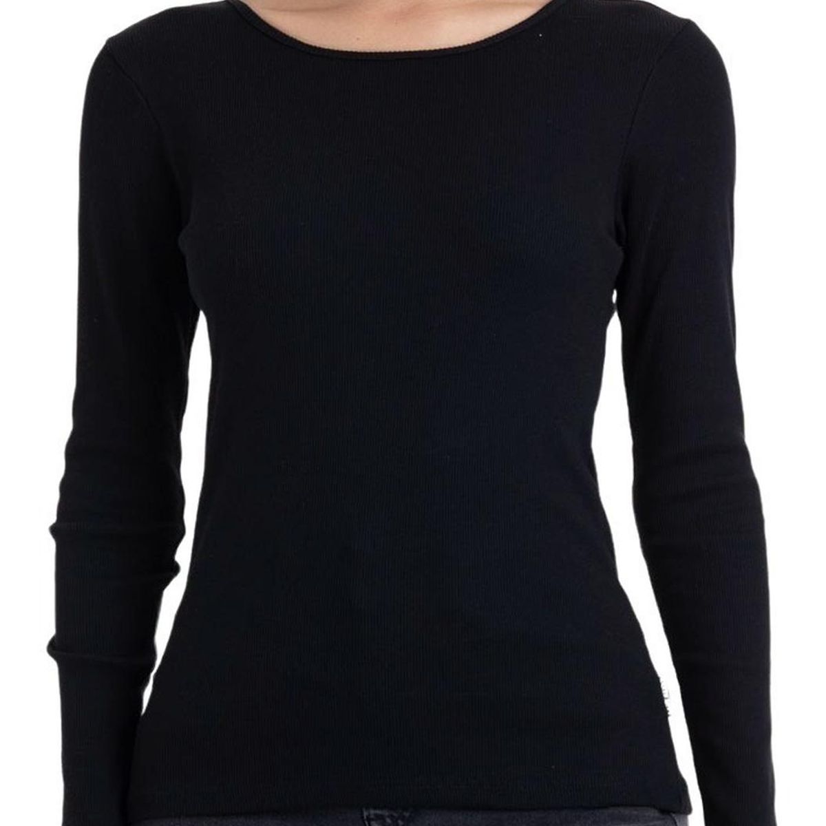 LADY GENNY - Camiseta Cotton Rib Manga Larga