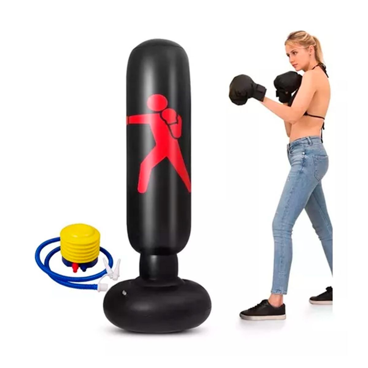 GENERICO - Saco De Boxeo Inflable  Inflador