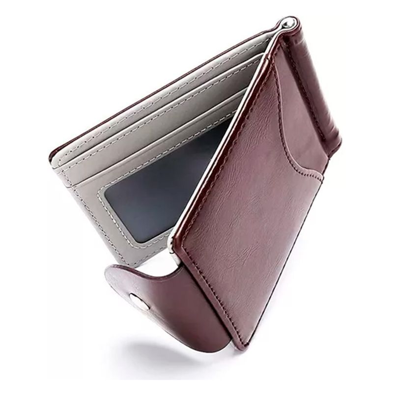 GENERICO - Cartera De Cuero Gris Claro Para Hombre