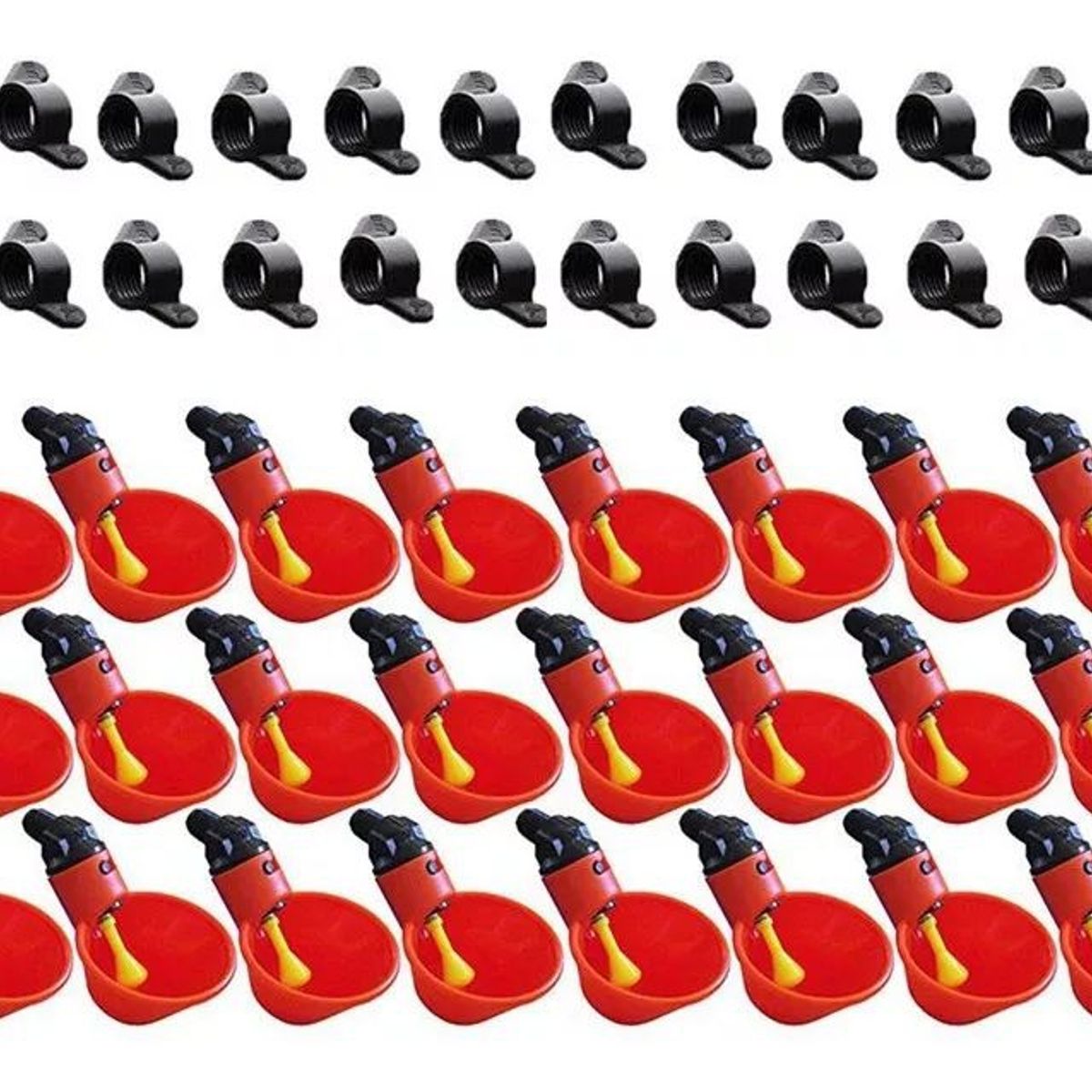 KUANGYE - Bebedero Avicola Gallina Aves Pajaros 24pcs