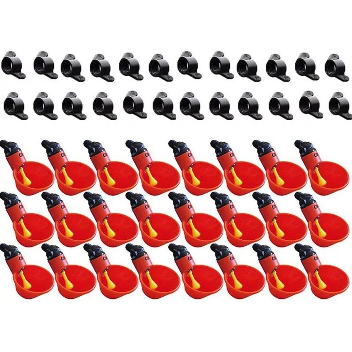 KUANGYE - Bebedero Avicola Gallina Aves Pajaros 24pcs