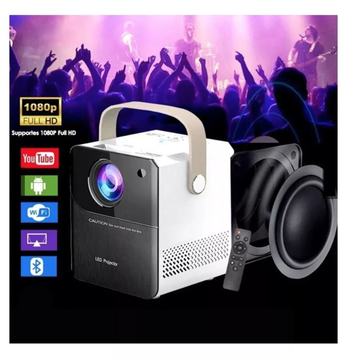 GENERICO - Proyector Led Inteligente Video Beam Android Inalámbrico