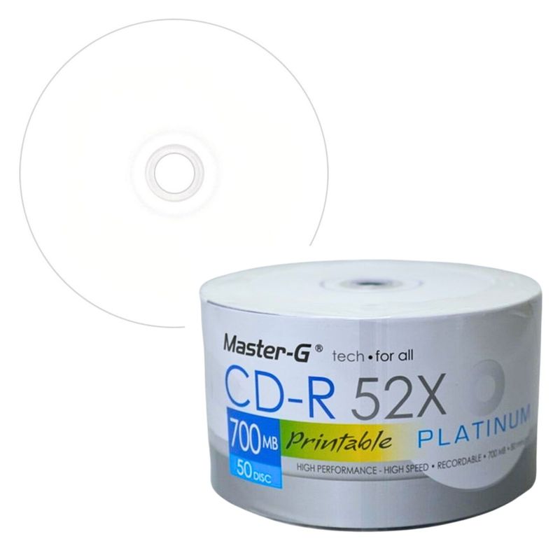 MASTER G - CD-R Master G 52X Imprimible Pack 50 Unidades 700MB