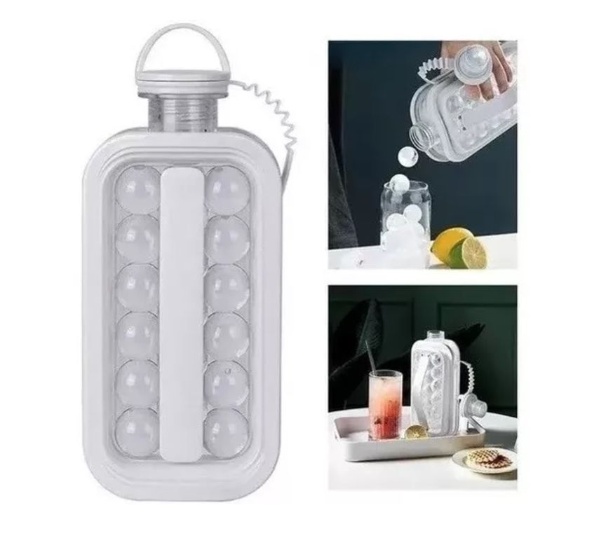 GENERICO Botellas De Agua Cubo De Hielo Con Tapa Para Hacer Cubos