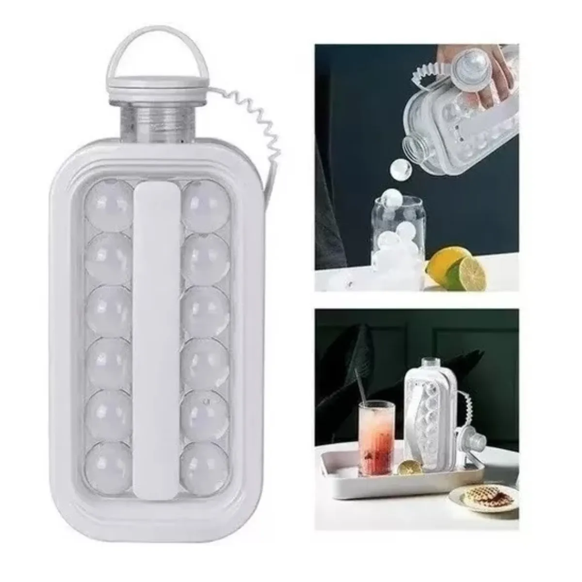 GENERICO - Botellas De Agua Cubo De Hielo Con Tapa Para Hacer Cubos