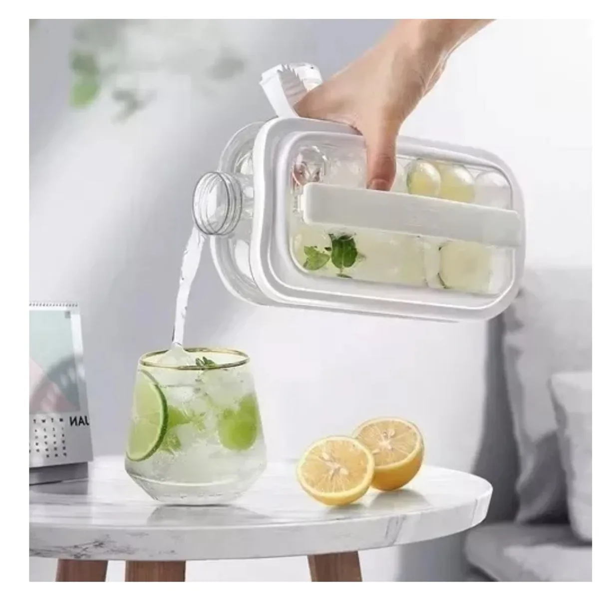 GENERICO - Botellas De Agua Cubo De Hielo Con Tapa Para Hacer Cubos
