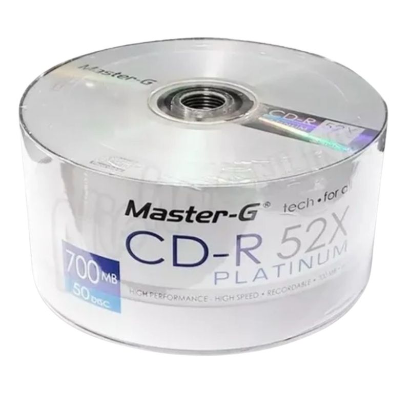 MASTER G - CD-R Master G 52X Con Logo - Pack 50 Unidades 700MB.