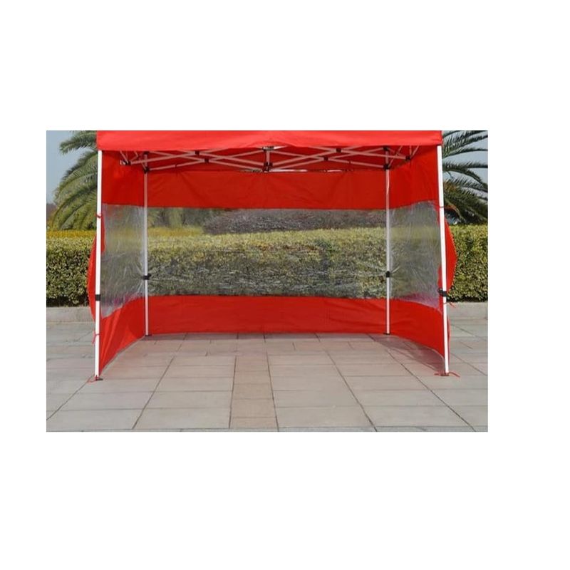 GENERICO - Lona Parede Lateral Transparente  Para Toldo Plegable 3x4.5  Rojo