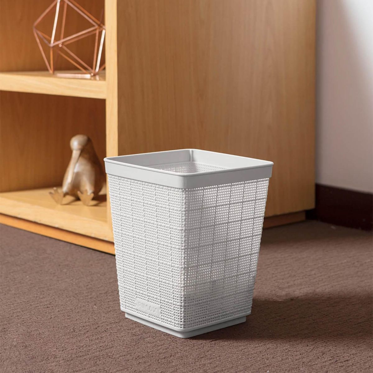 RIMAX - Papelero textura Gris 6 Lts Figue Rimax
