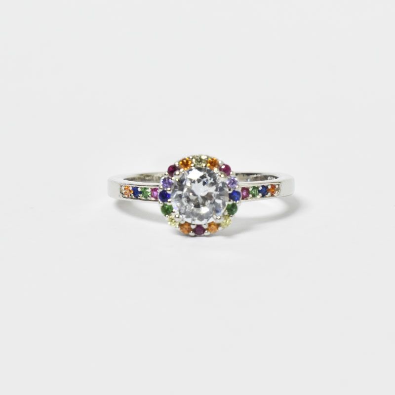 ROSETT - Anillo halo de colores en forma redonda