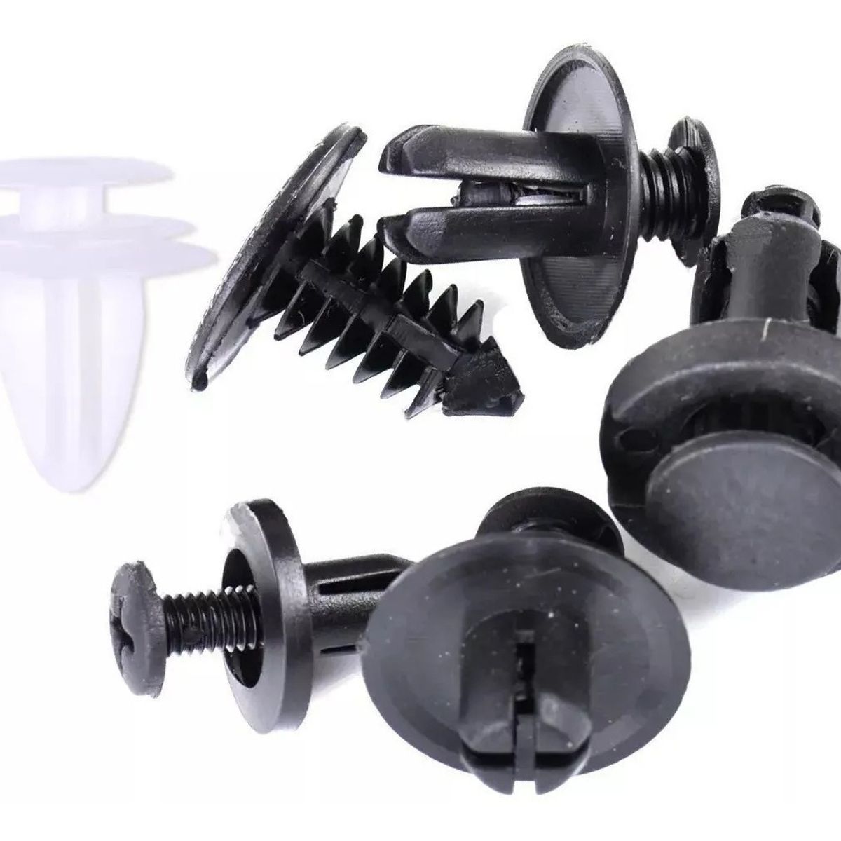 U BUY - Kit 100 Clip Broche Retencion Plastico Auto Lata Tapabarro