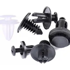 U BUY - Kit 100 Clip Broche Retencion Plastico Auto Lata Tapabarro