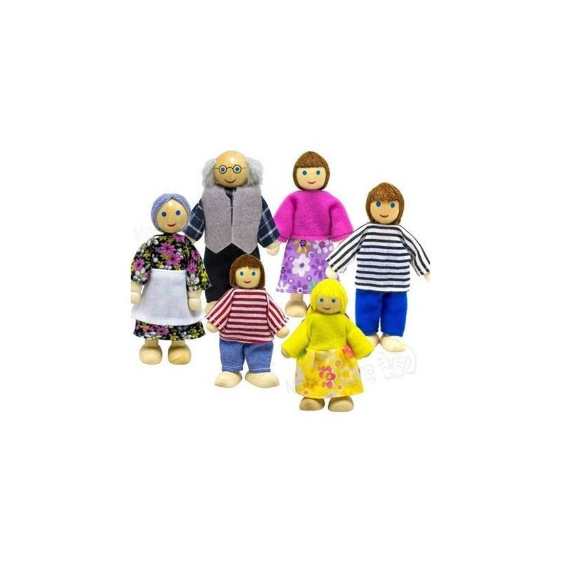 U BUY - Set 6 Piezas Familia De Juguete Muñecos Para Casa