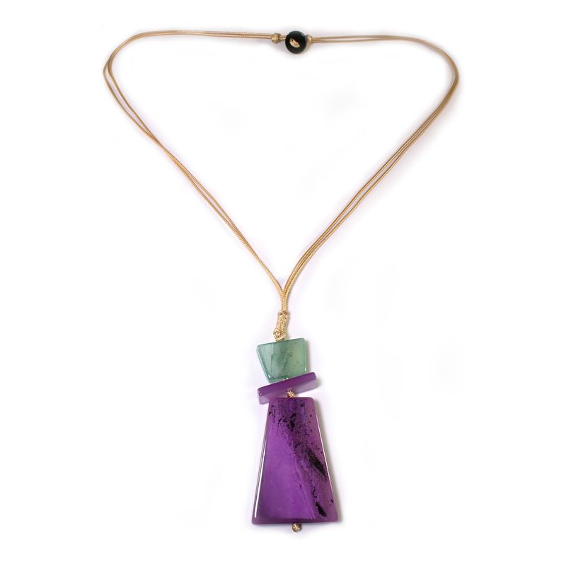 MAILEA - Collar trapecio mujer acrílico