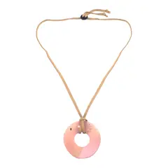 MAILEA - Collar circulo mujer acrílico