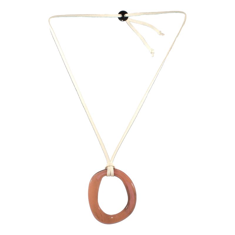MAILEA - Collar circulo irregular mujer acrílico