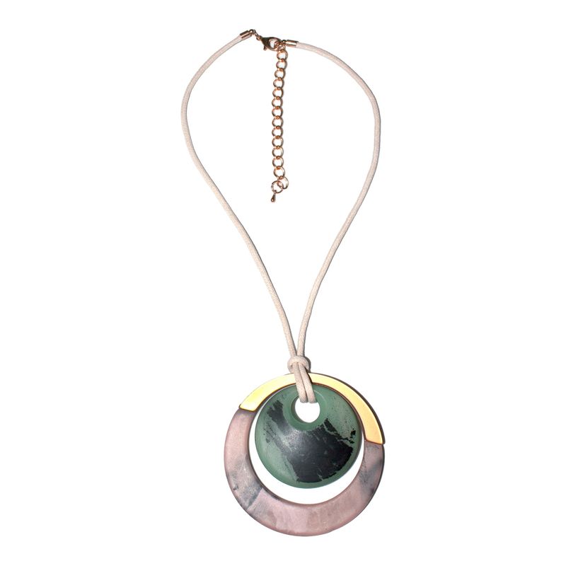 MAILEA - Collar placa perforada mujer acrílico