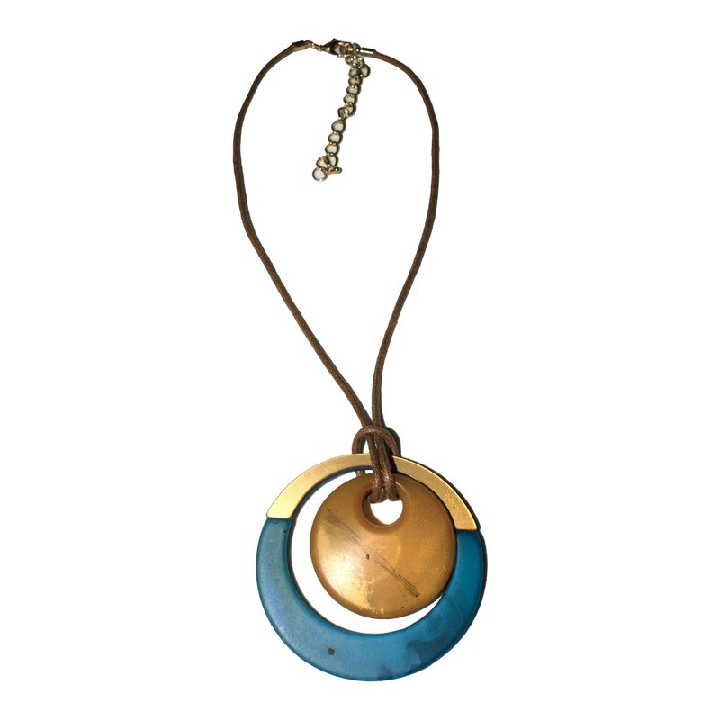 MAILEA - Collar placa perforada mujer acrílico