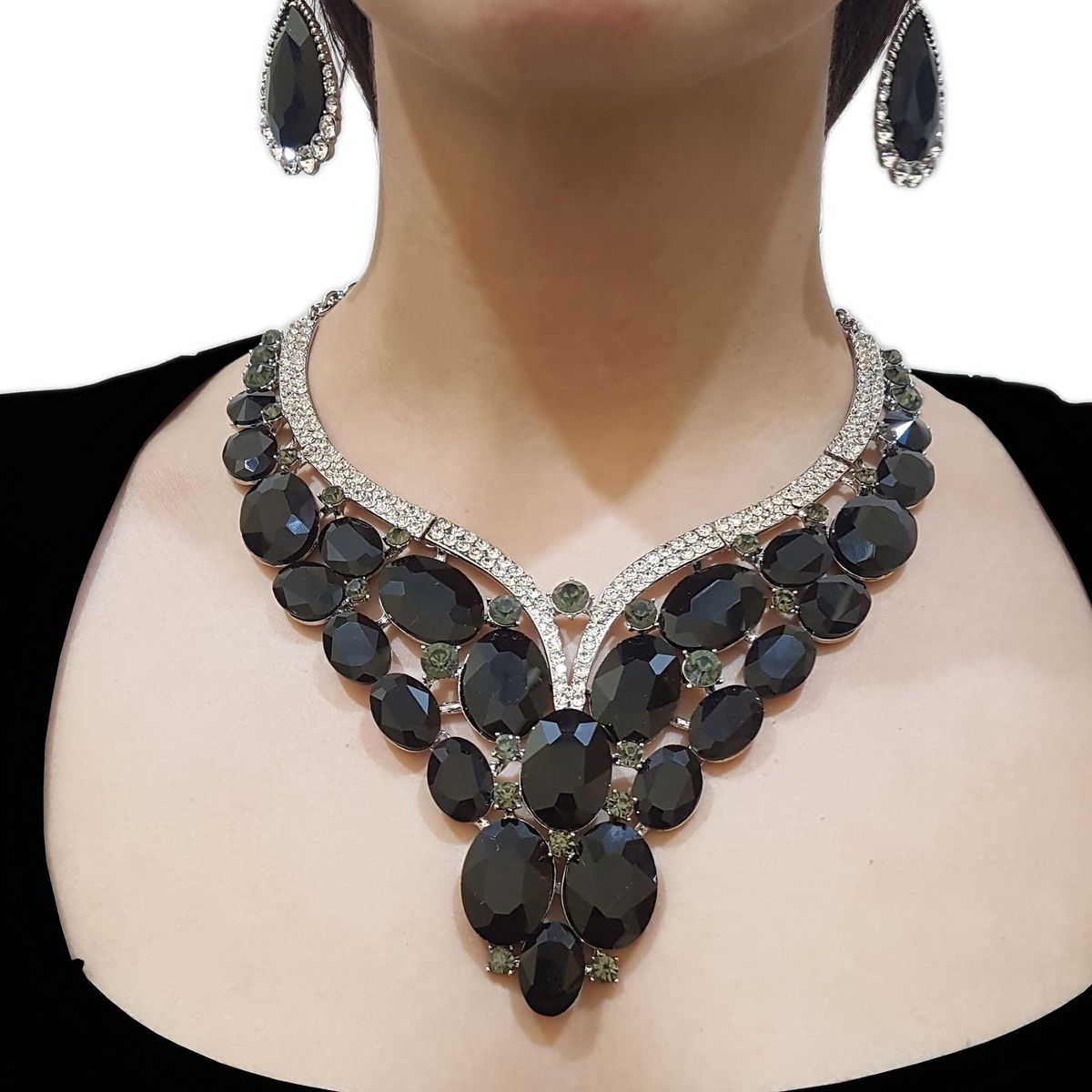 GENERICO - Set De Collar Y Aros Para Fiesta Shaki