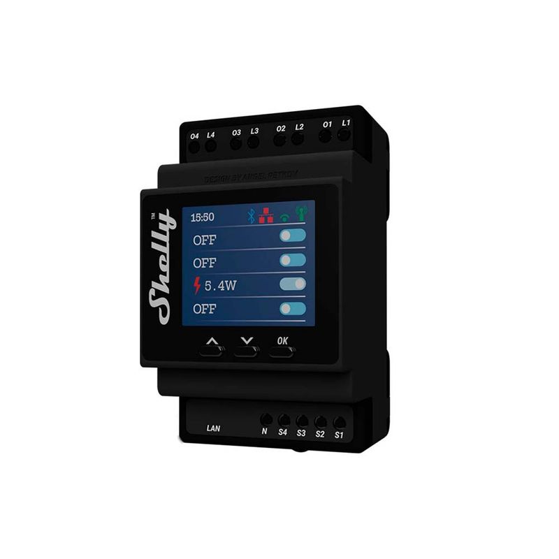 SHELLY - Interruptor inteligente Pro 4PM Shelly