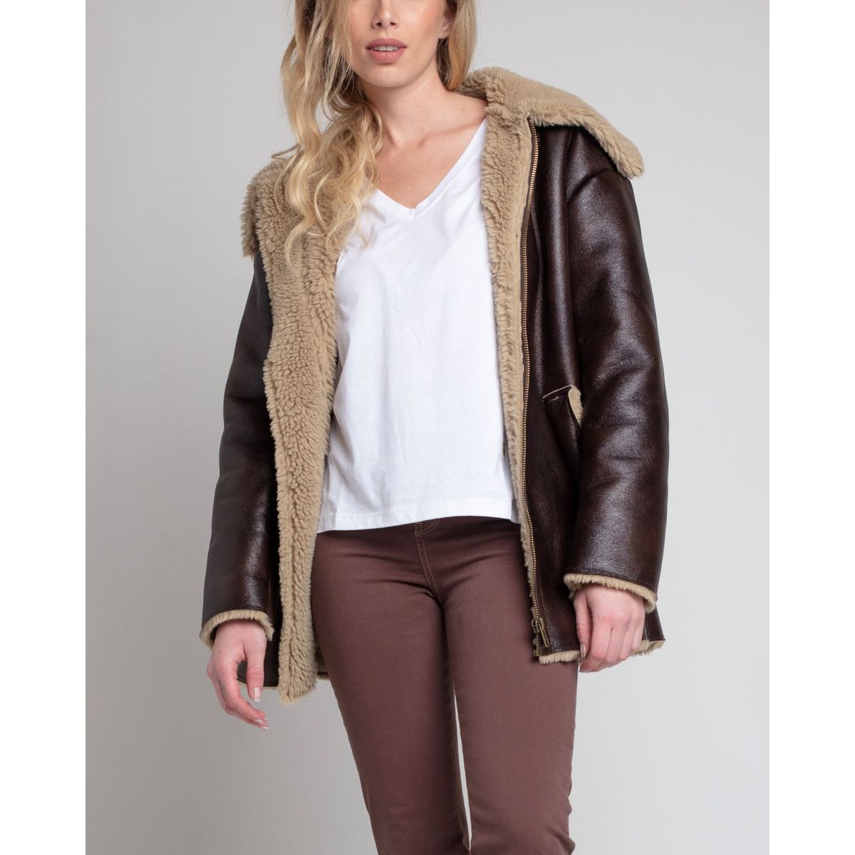 MOMCHIC - Chaqueta gamulan café