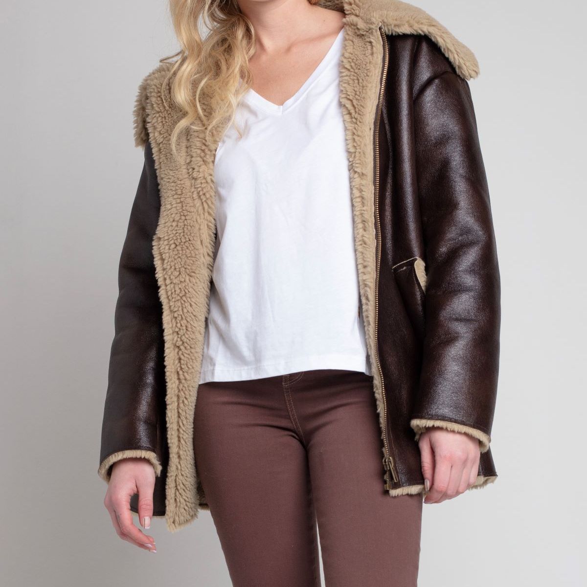 MOMCHIC - Chaqueta gamulan café