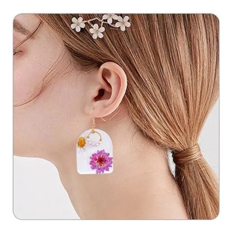 GENERICO - Molde Silicona Resina Uv Collar Llavero Figuras Geométricas