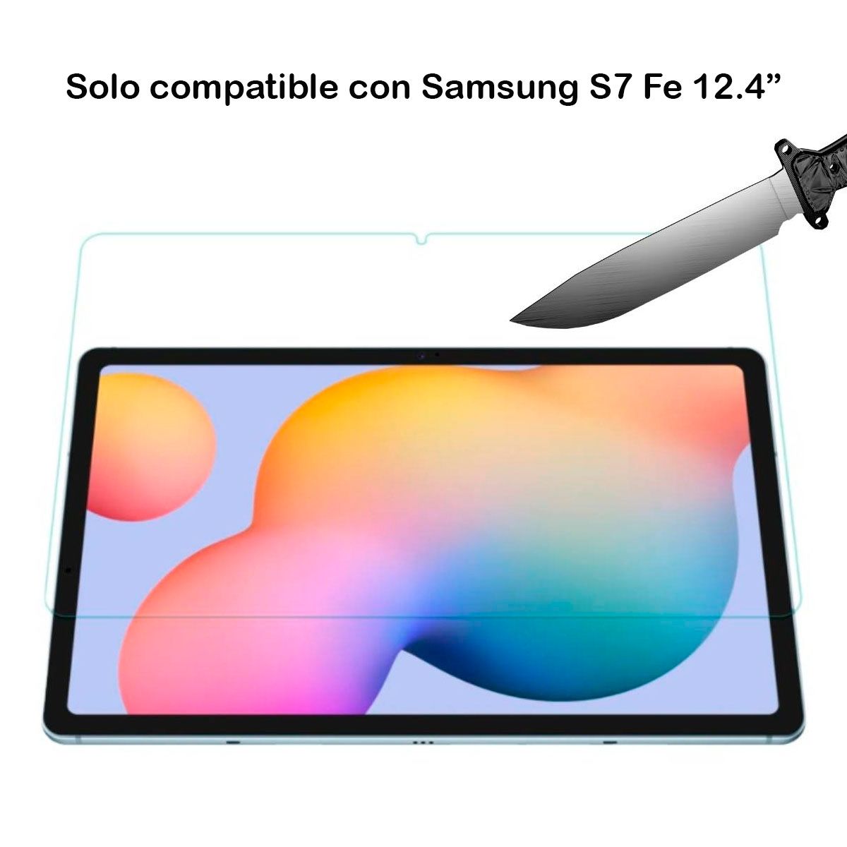 JOIGO - Lamina De Vidrio Para Tablet Samsung S7 FE T730/T736 12.4