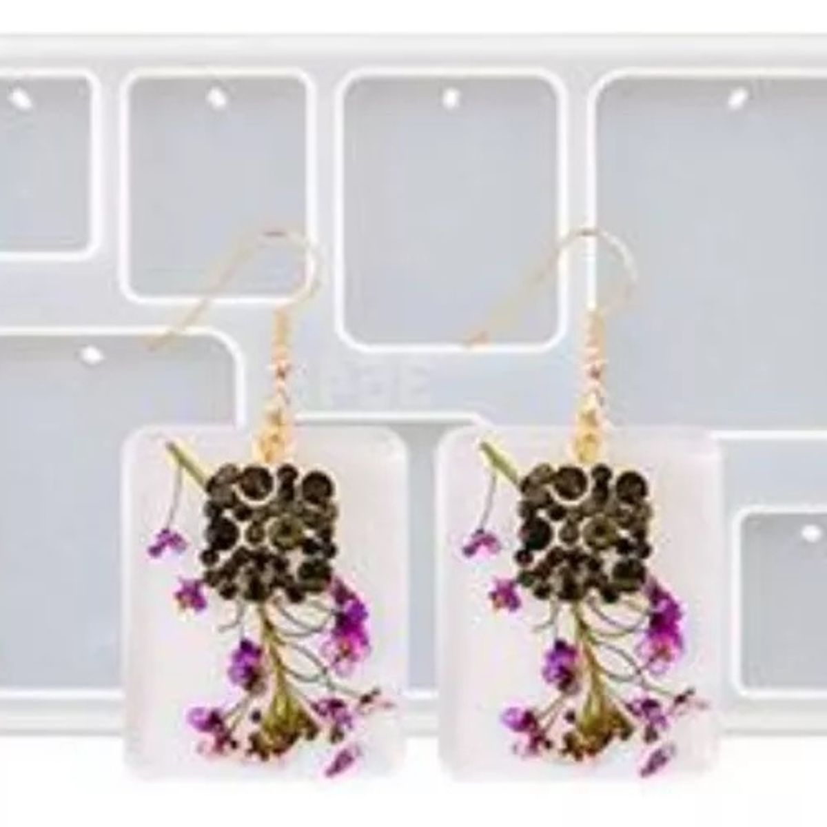 GENERICO - Molde Silicona Resina Uv Collar Llavero Figuras Geométricas