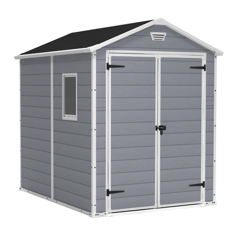 KETER - Bodega de Jardín Manor 6x8 Gris Keter