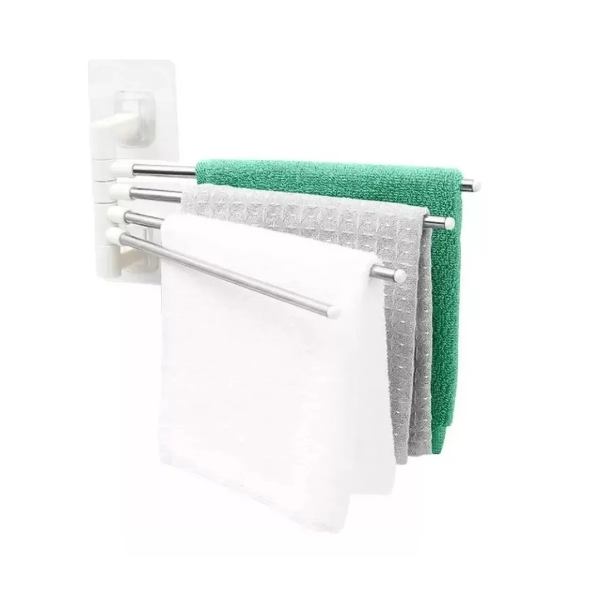 GENERICO - Colgador De Toalla 4 Brazos 180 Grados Baño Rack Perchero