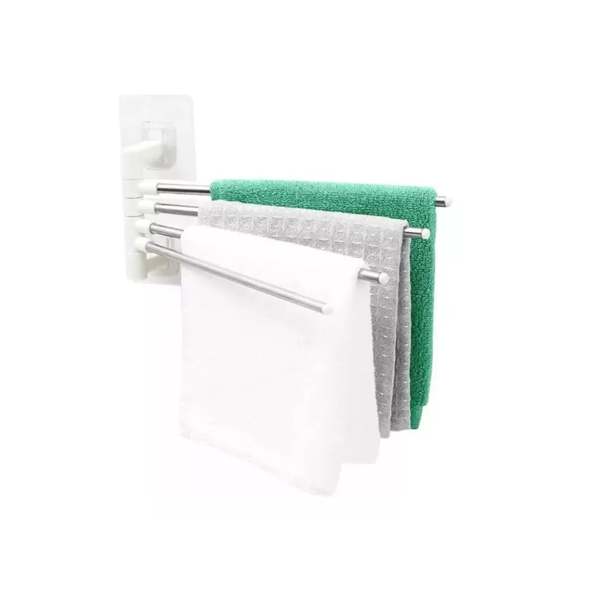 GENERICO - Colgador De Toalla 4 Brazos 180 Grados Baño Rack Perchero