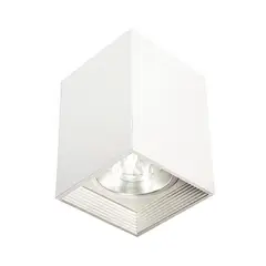 BP - Foco Sobrepuesto Quatro Cuadrado Blanco Mate