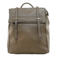 MAILEA - Mochila ecocuero grande 2 lazos para mujer taupe