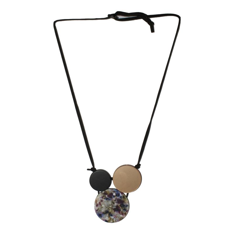 MAILEA - Collar 3 placas mujer acrílico