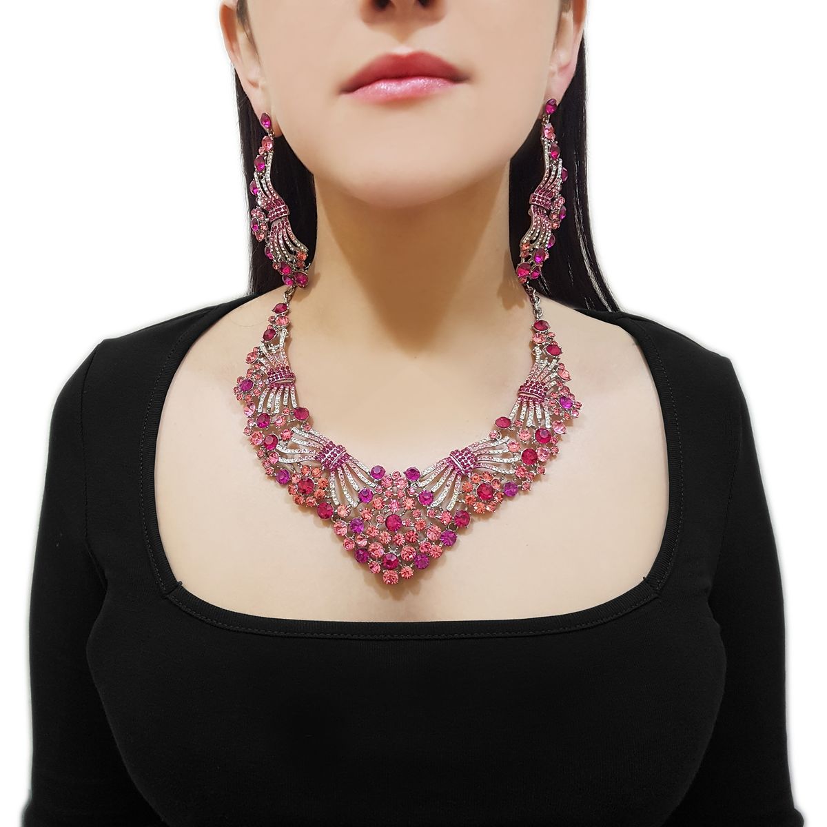 GENERICO - Set De Collar Y Aros Para Fiesta Gala