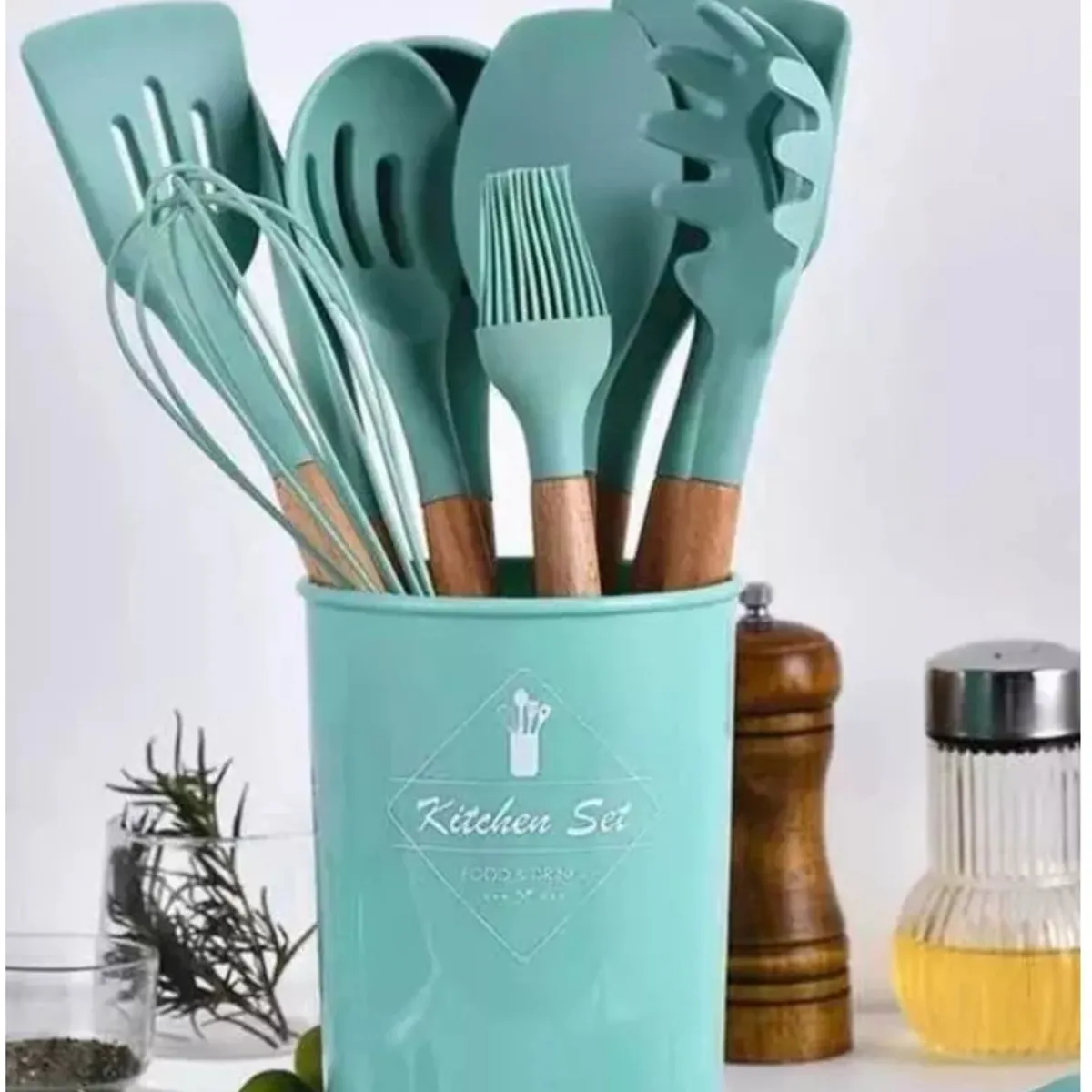 GENERICO - Utensilios Set Cocina 10 Piezas Silicona