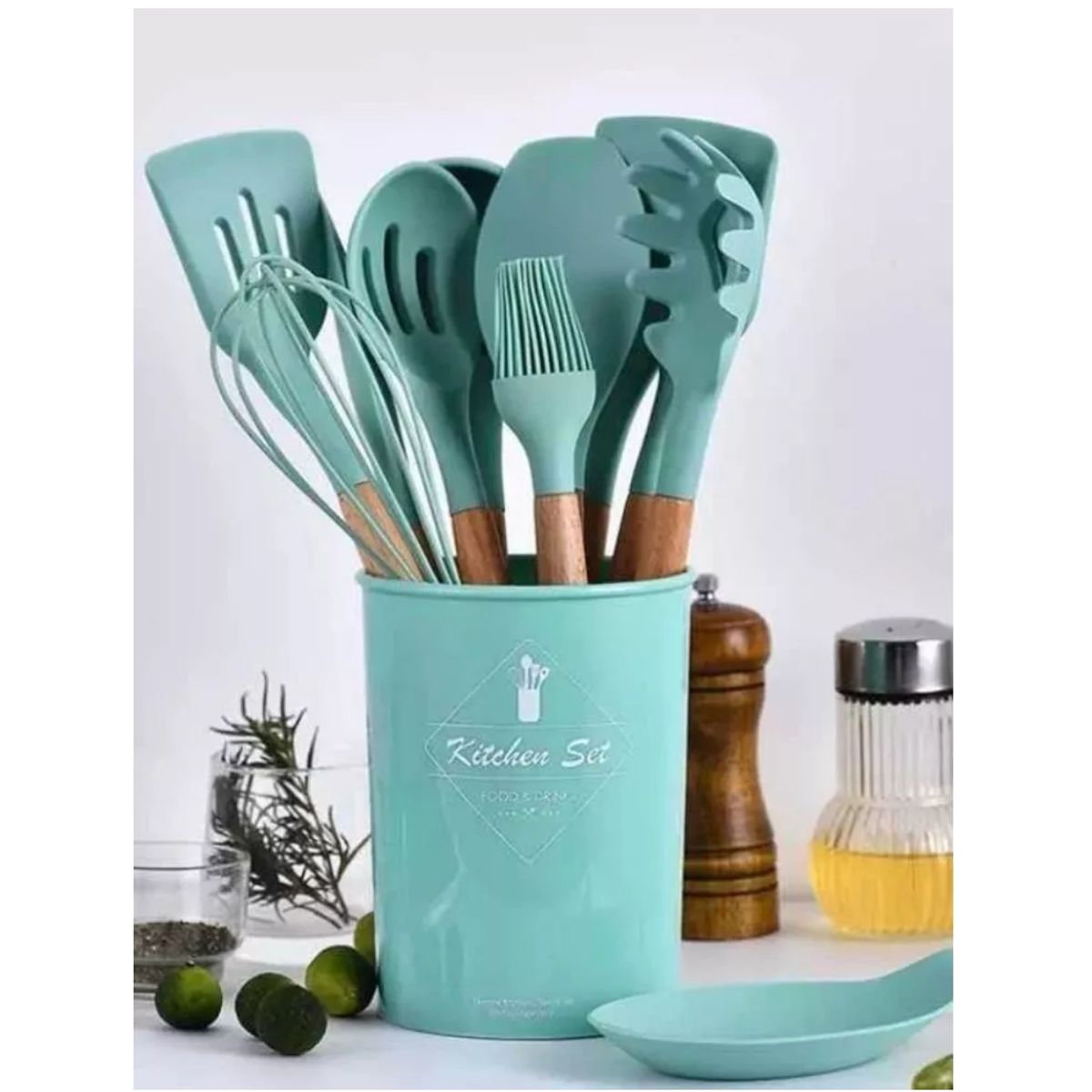 GENERICO - Utensilios Set Cocina 10 Piezas Silicona