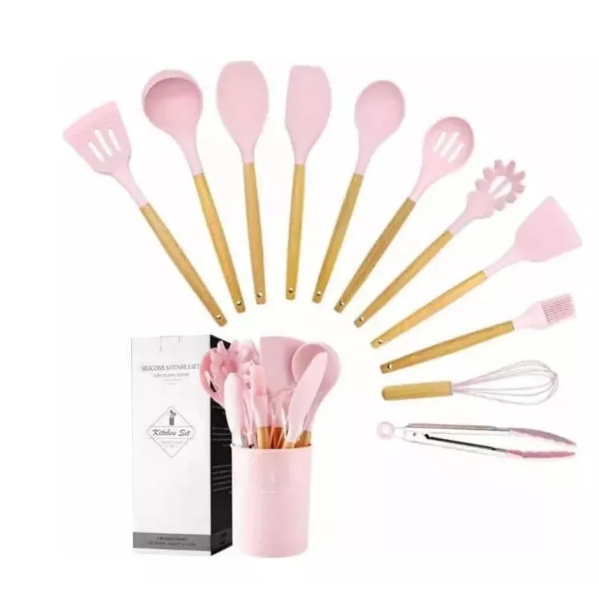 GENERICO - Utensilios Set Cocina 10 Piezas Silicona