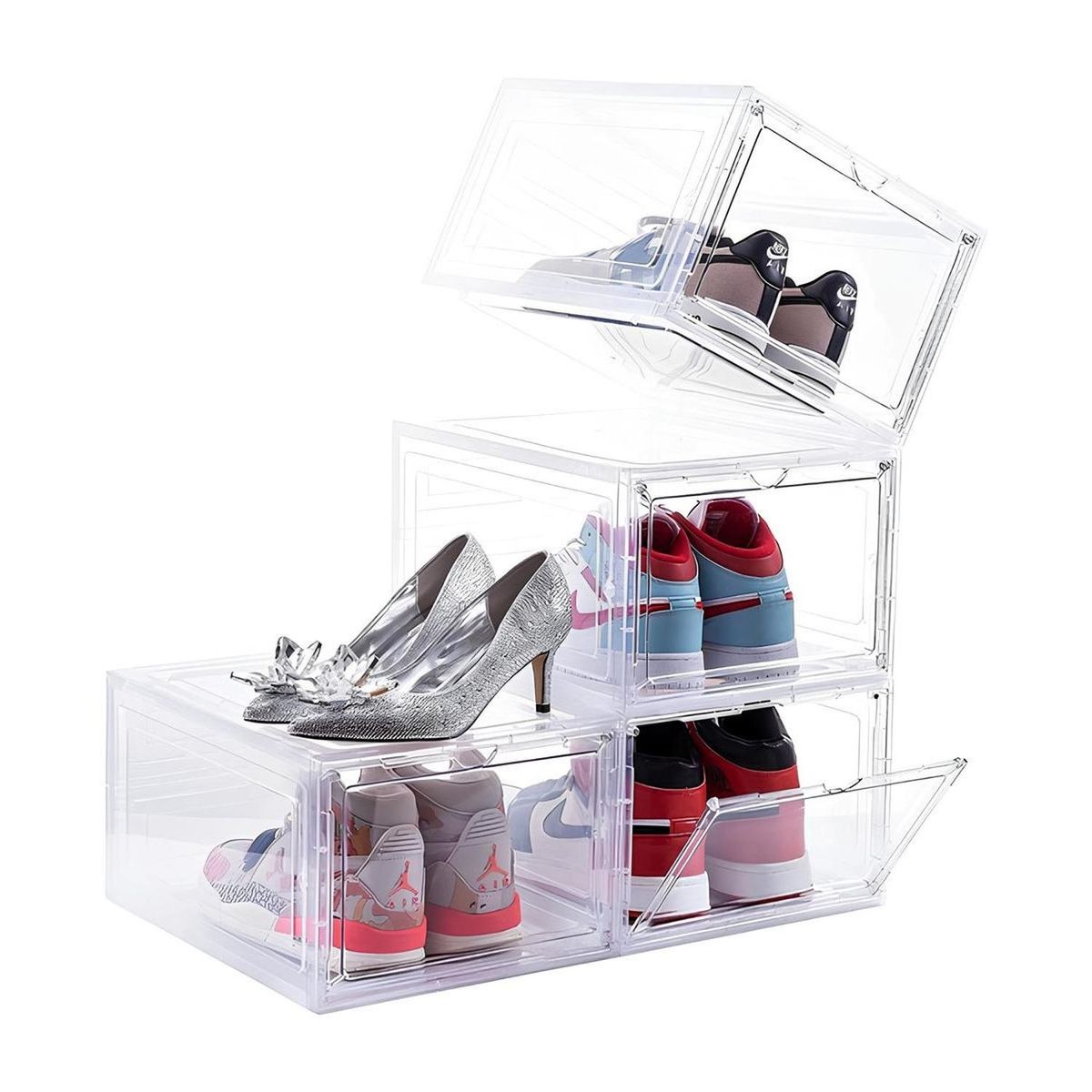 CASATUA - Caja Organizadora De Zapatos Set X2 Casatua Apilable Premium