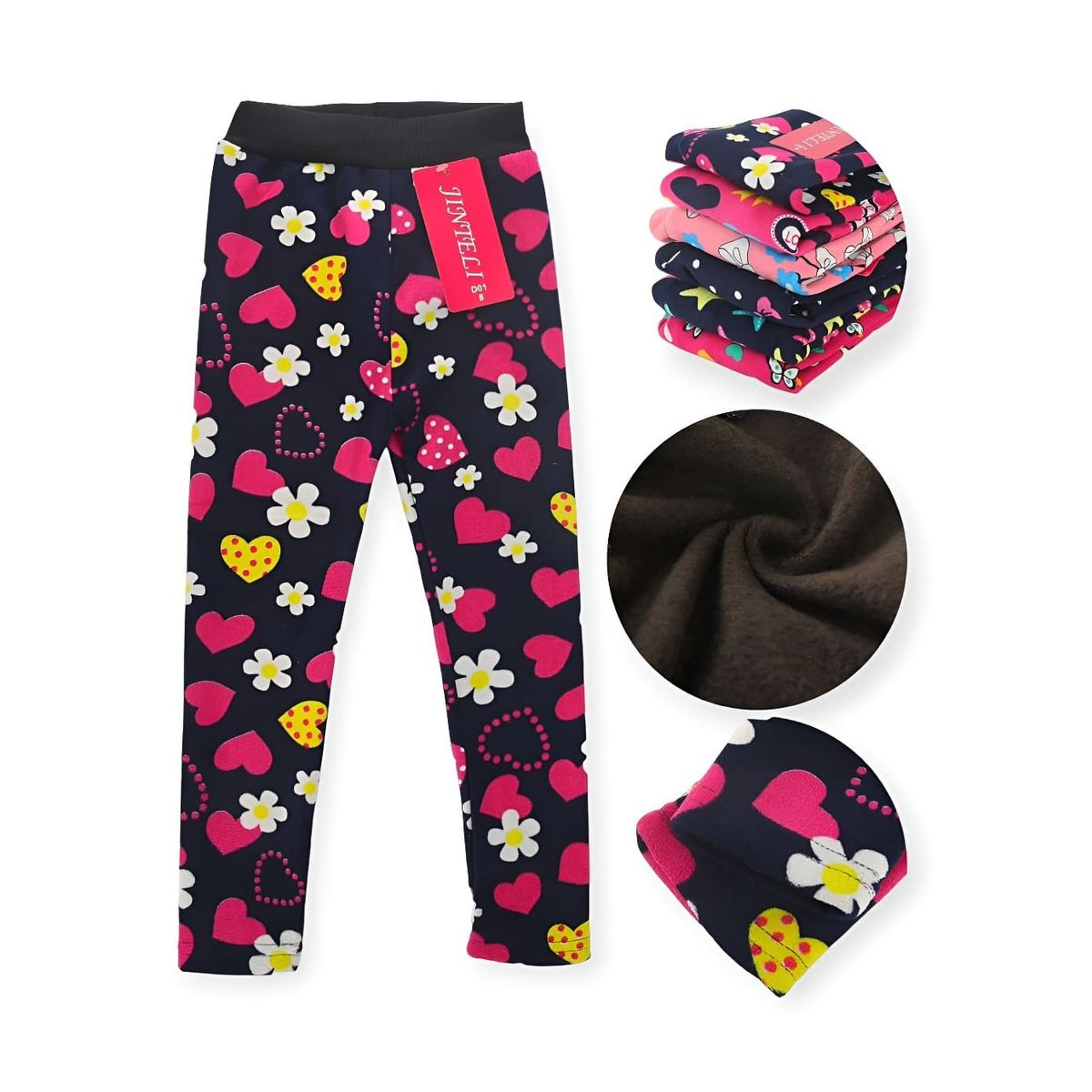 AGW - Pack 3 Calzas Niña Estampada Diseños Variados Chiporro Polar