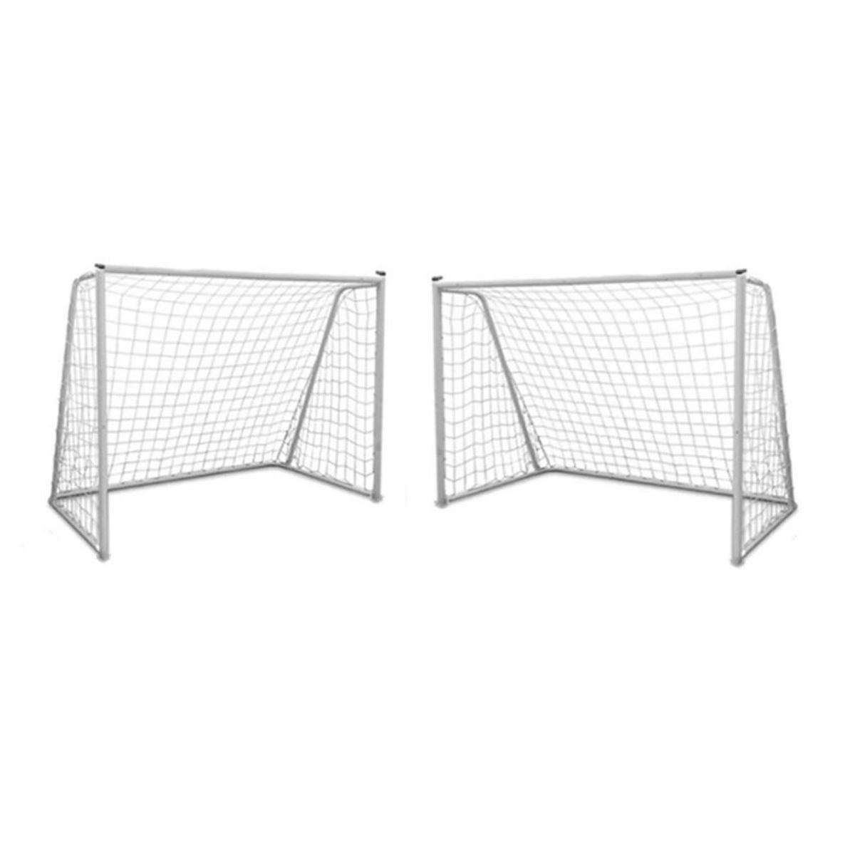 AUCKLAND OUTDOOR - Pack 2 Arcos Futbol Metalico Fierro Niño Red 200X150 Cm