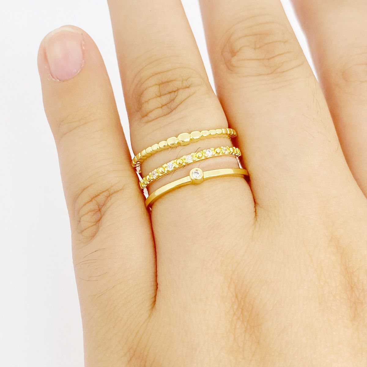 COGGIOLA - Anillo Natalia Enchapado Oro 18K
